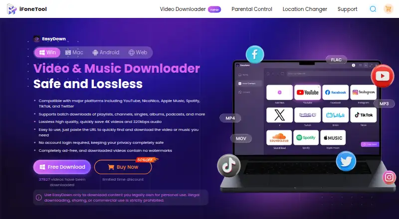 EasyDown's website