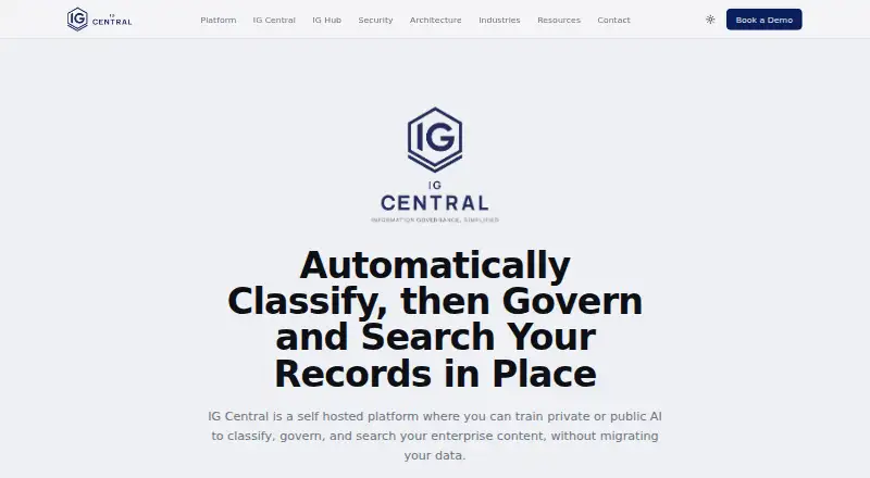 IG Central's website