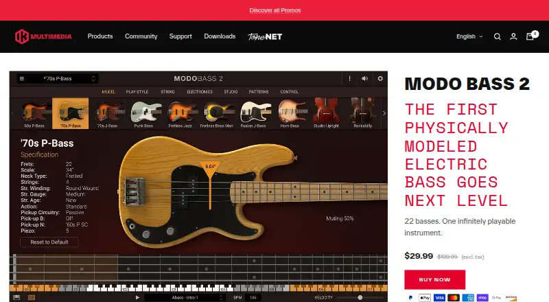 MODO BASS 2's website