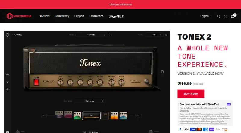 TONEX's website