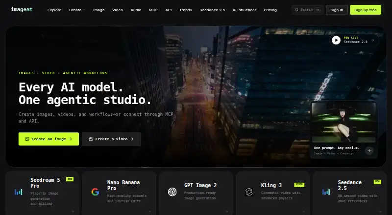 The imageat homepage
