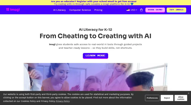 imagi Edu's website