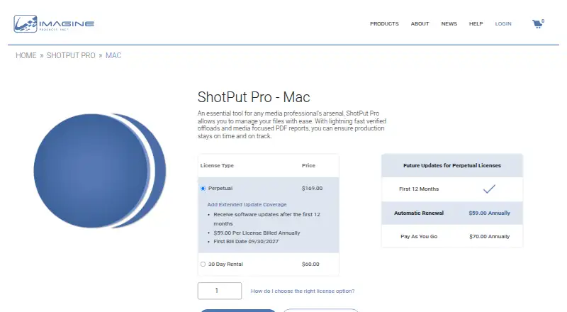 ShotPut Pro's website