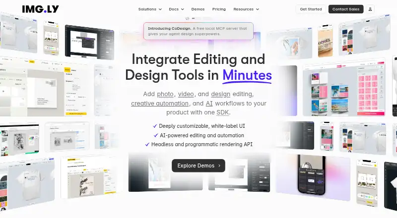 IMG.LY Photo Editor SDK's website