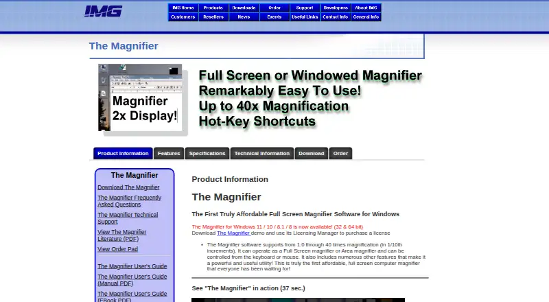 The Magnifier's website