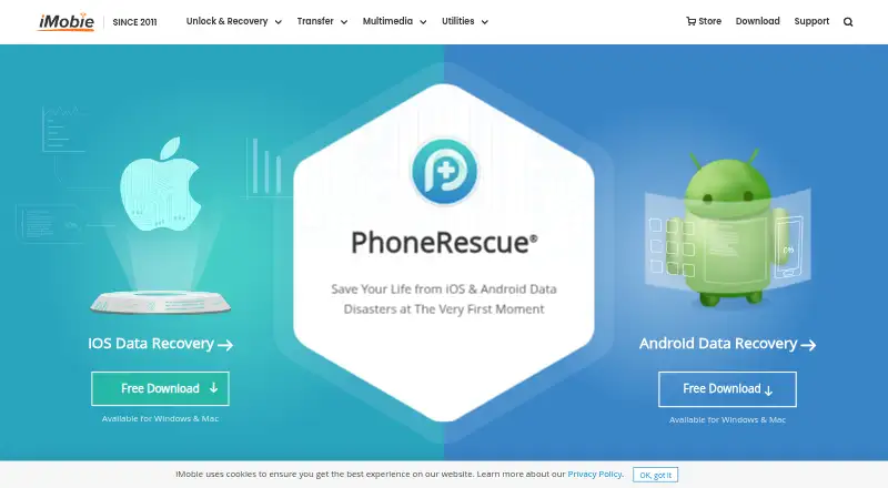 PhoneRescue's website
