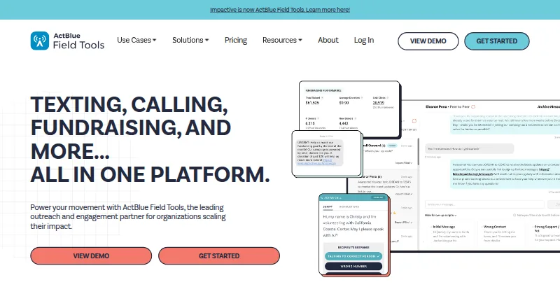 The Impactive homepage