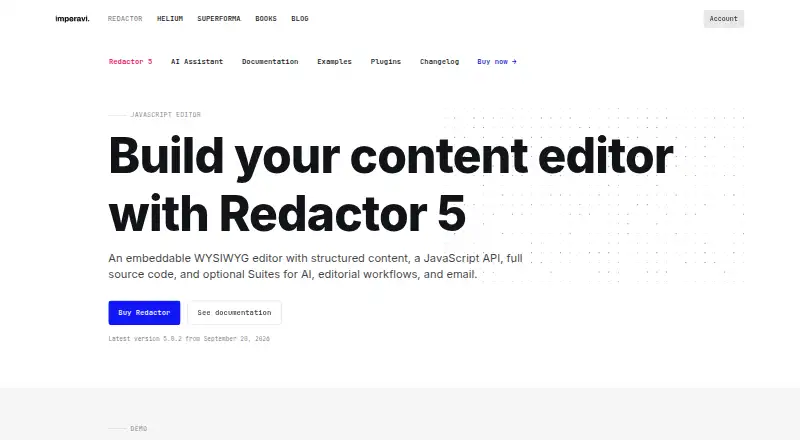 The Redactor homepage
