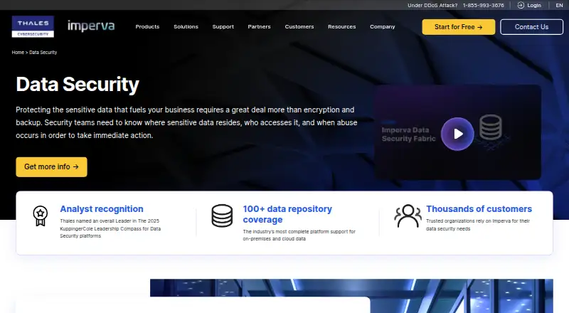 Imperva Data Security's website