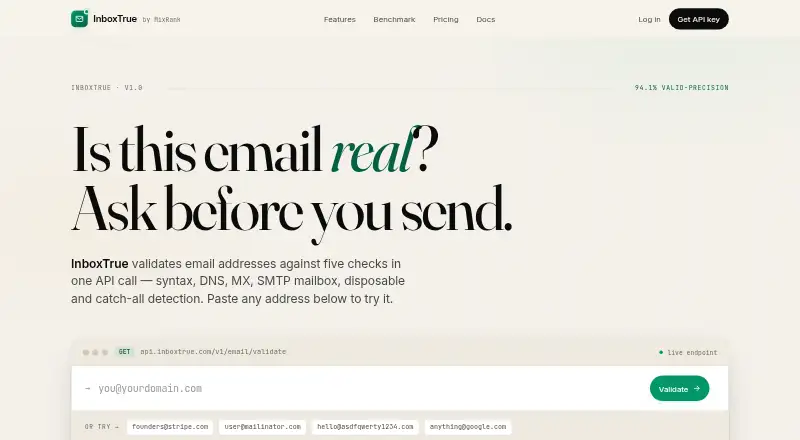 InboxTrue's website