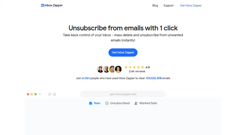 Inbox Zapper's website