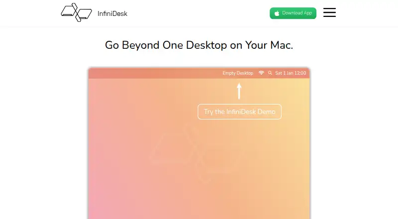InfiniDesk's website