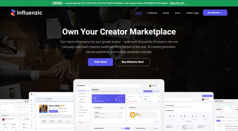 Influenzic's website