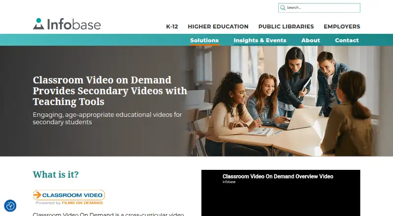 Classroom Video On Demand's website