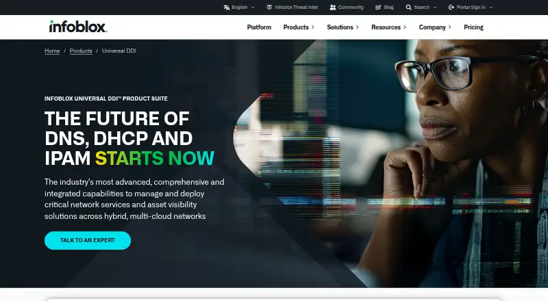 Infoblox Universal DDI's website