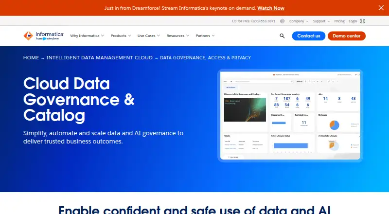 Informatica Cloud Data Marketplace's website
