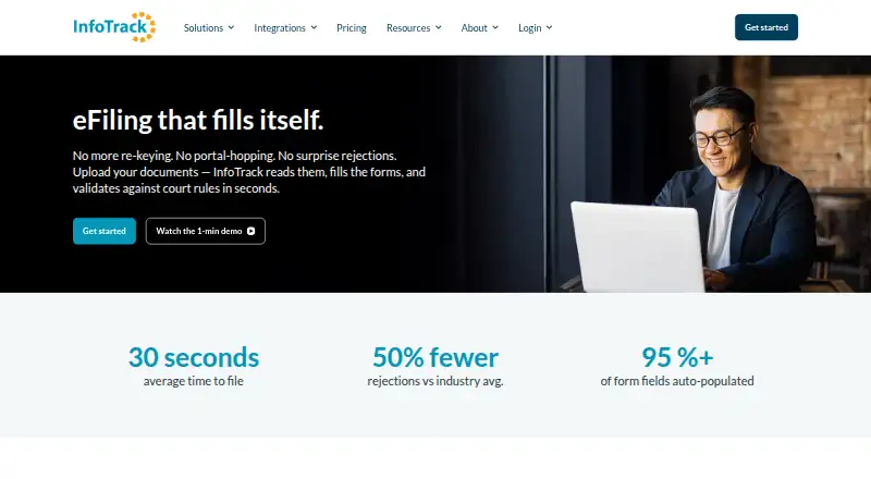 InfoTrack's website