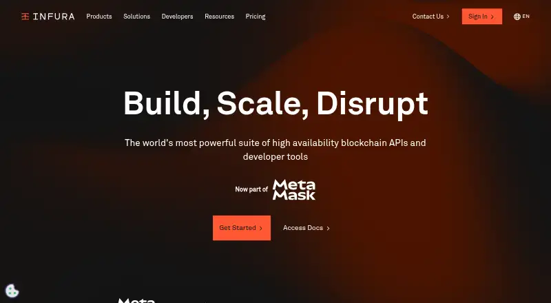Infura's website