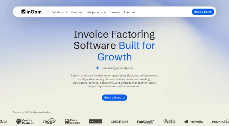 inGain Invoice Factoring's website