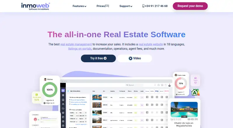 The Inmoweb homepage