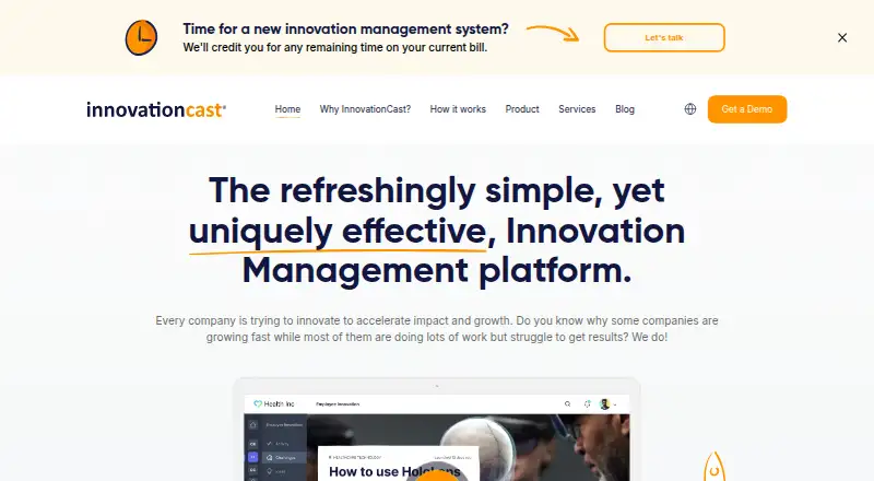 The InnovationCast homepage