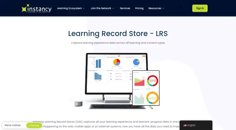 Instancy Learning Record Store's website