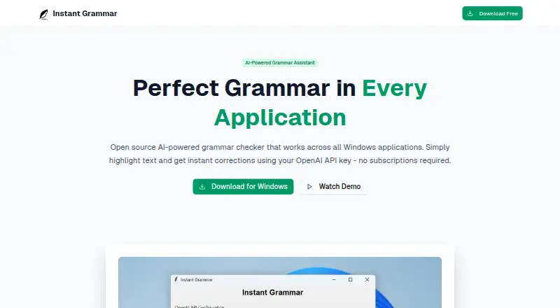The Instant Grammar homepage