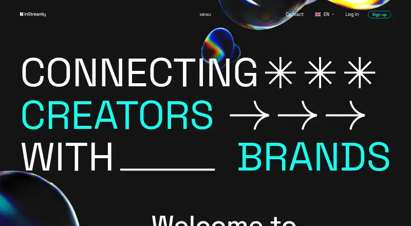The inStreamly homepage