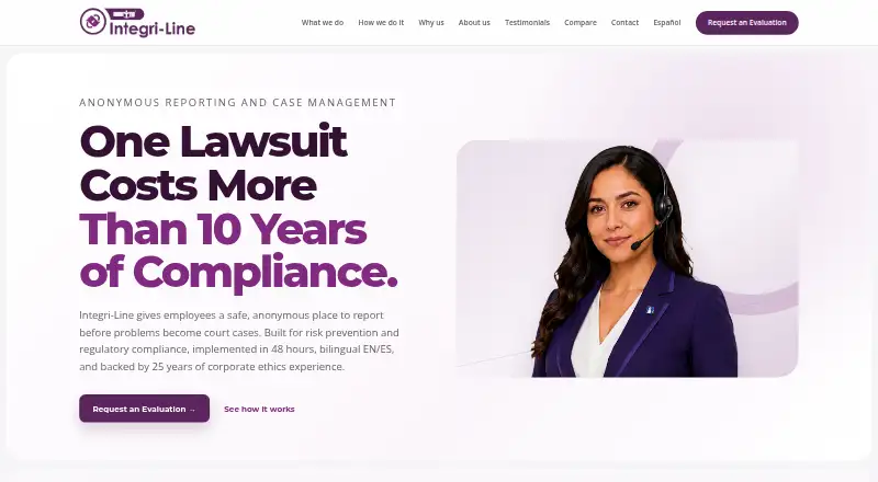 Integri-Line's website