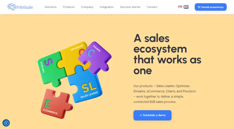 The Intelisale homepage