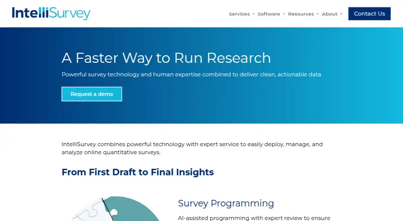 IntelliSurvey's website