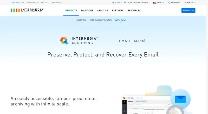 Intermedia Archiving's website