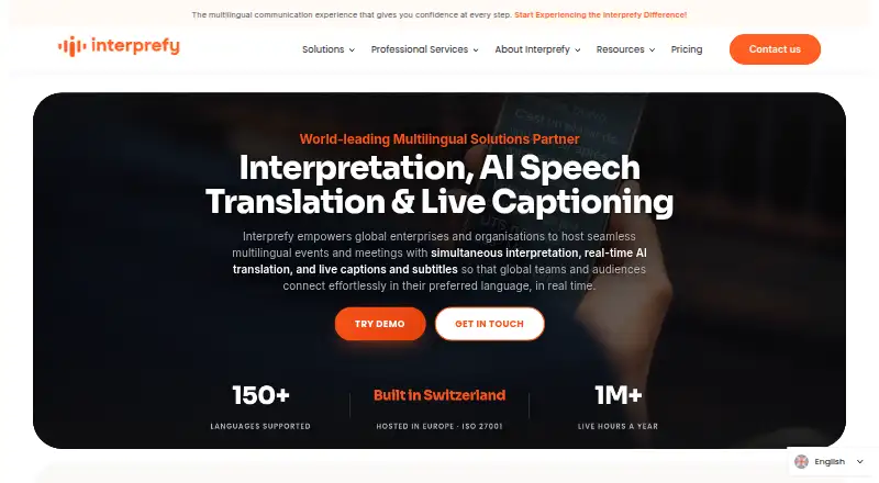 Interprefy's website