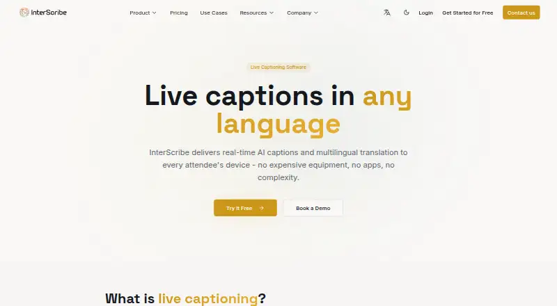 InterScribe's website