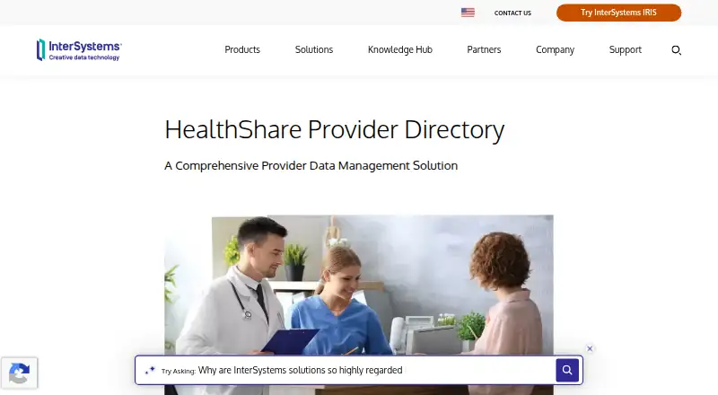 InterSystems HealthShare Provider Directory's website