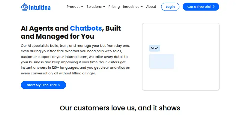 The Intuitina homepage