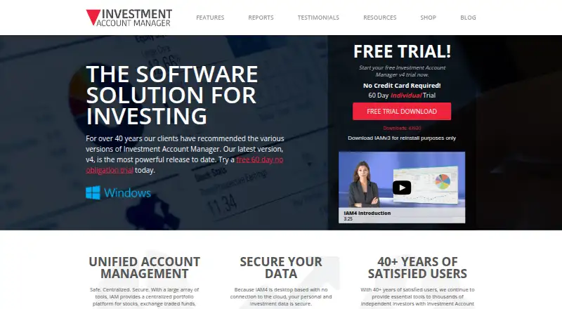 Investment Account Manager's website