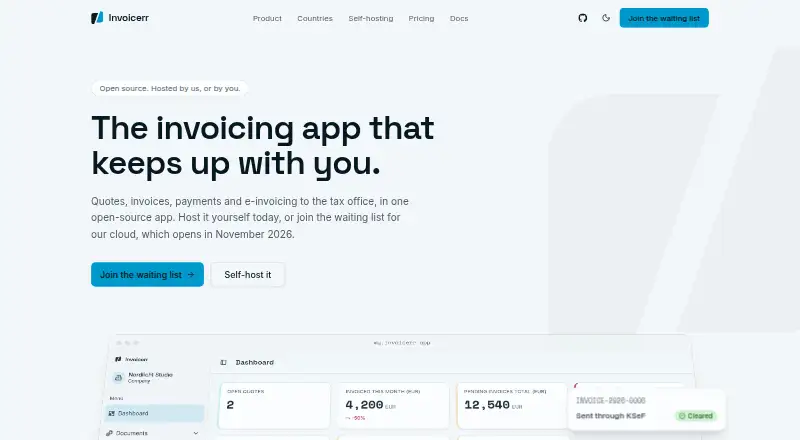 Invoicerr's website