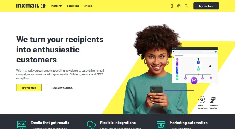 The Inxmail homepage