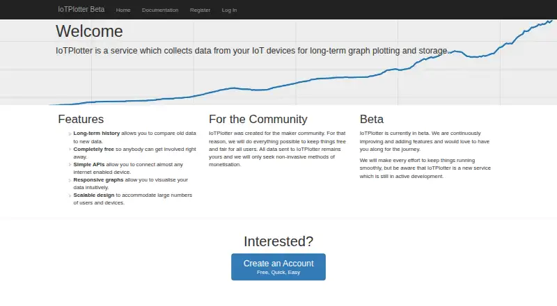 IoTPlotter's website