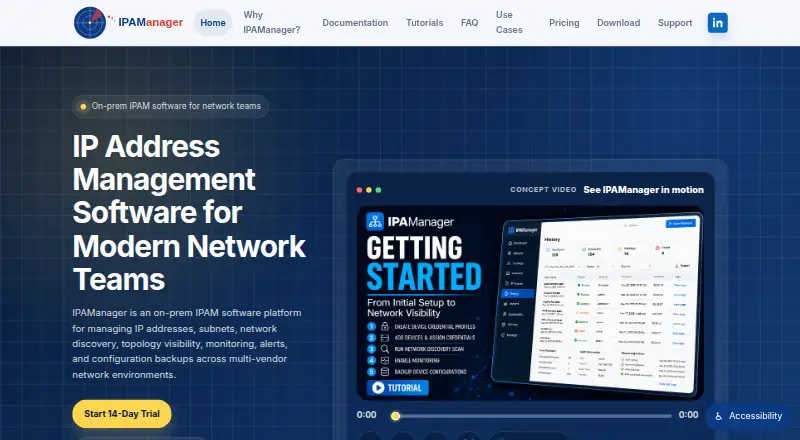 The IPAManager homepage