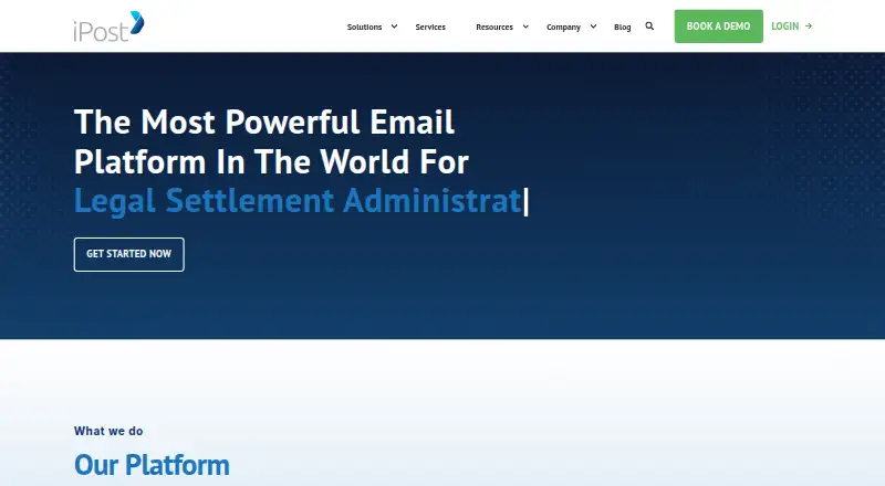 The iPost homepage
