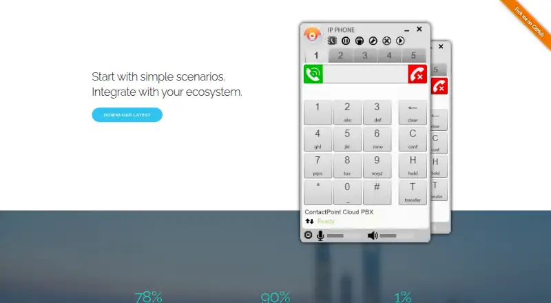 The ContactPoint IP Phone homepage