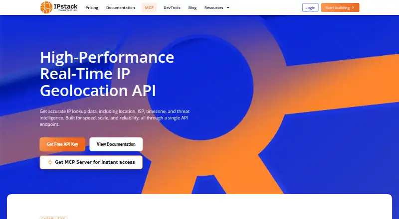 ipstack's website