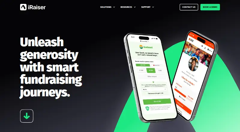 The iRaiser homepage