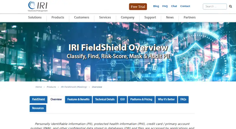 IRI FieldShield's website