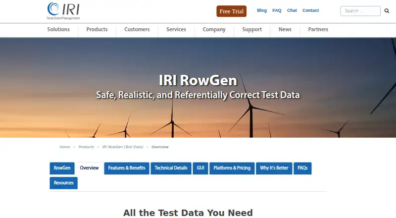 IRI RowGen's website