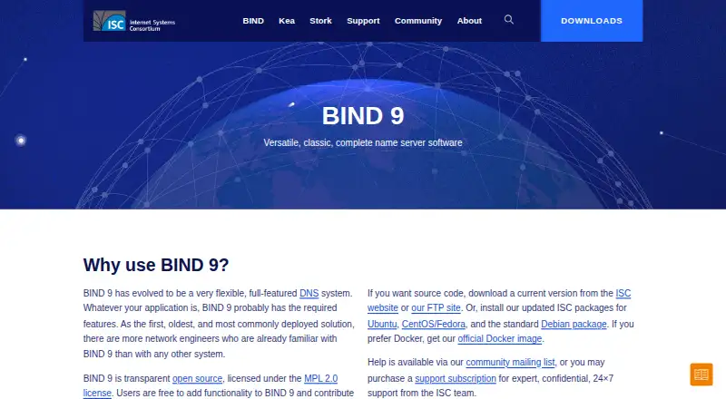 BIND 9's website