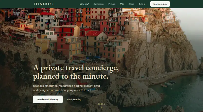 Itinerist's website