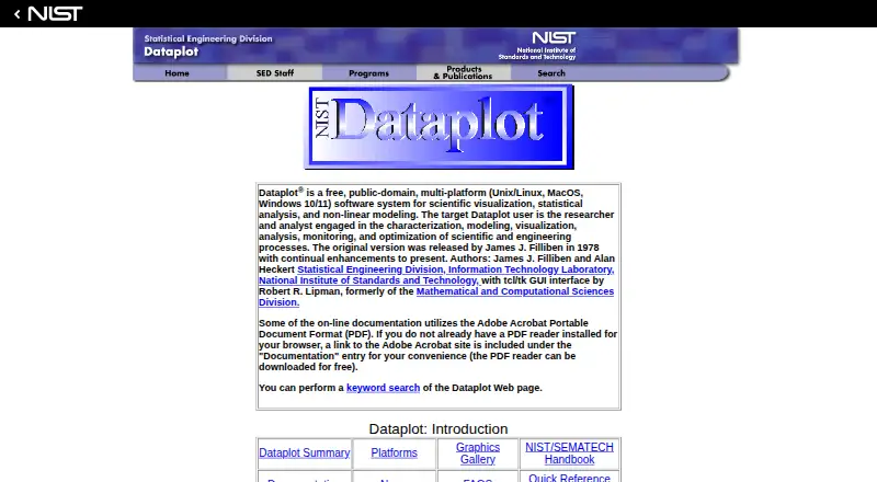 Dataplot's website